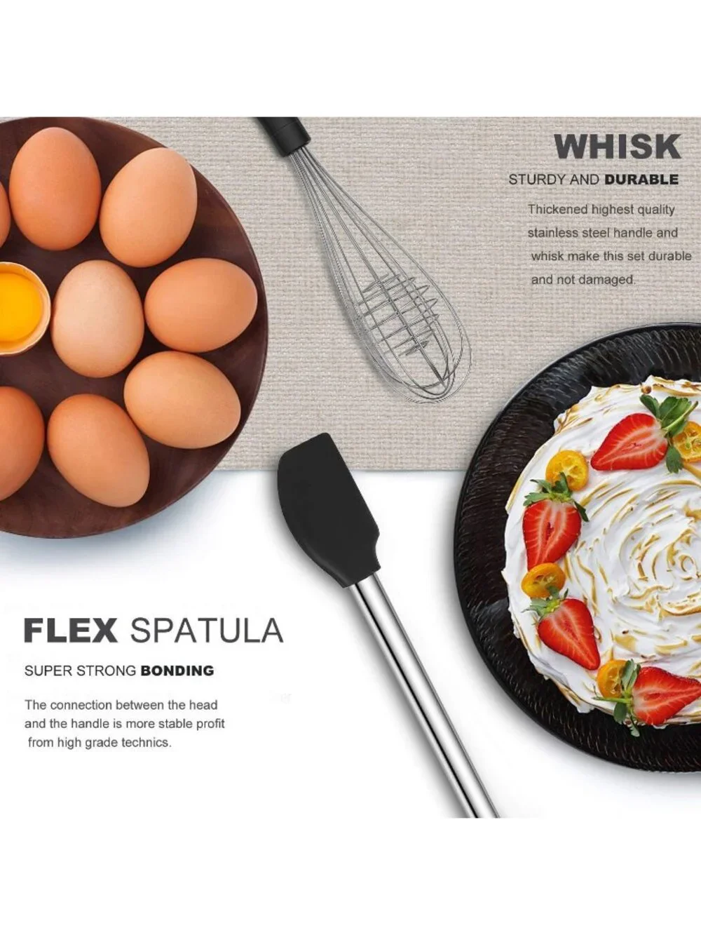 Kitchen Utensil Set-Silicone Cooking 33 Nonstick Kitchen Gadgets & Spoons Black